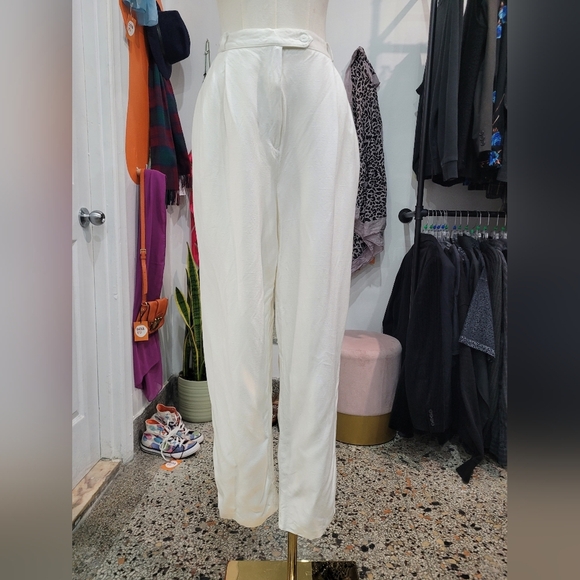 Conrad C Collection Pants - Elegant Vintage White Women's Pants
